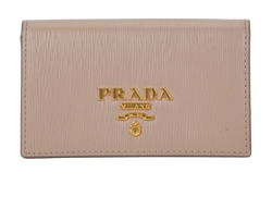 Prada Card Wallet, Leather, Beige, 197A, B, 3*